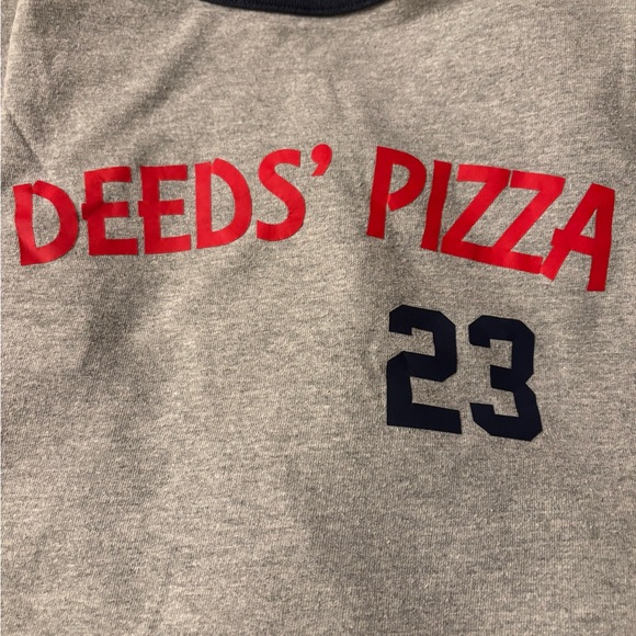 Deeds’ Pizza 3/4 Baseball T-Shirt - Picture 3 of 6